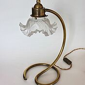 Винтаж: Антикварная настольная лампа в стиле модерн. Франция, роспись