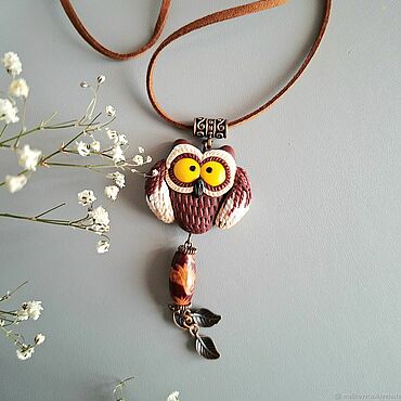 Украшения ручной работы. Ярмарка Мастеров - ручная работа Подвеска Совушка. Handmade.
