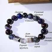 Украшения handmade. Livemaster - original item A bracelet made of stones for good luck and health for Aquarius. Handmade.