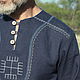 Рубаха мужская "Руки бога" из натурального льна, Рубашки мужские, Россошь,  Фото №1