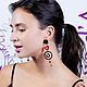 «Осенняя аномалия. #2» Серьги асимметричные. Серьги-кольца. Елена “Mania d’Arte”. Интернет-магазин Ярмарка Мастеров.  Фото №2