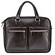 Leather business bag 'Hoffman' (brown), Classic Bag, St. Petersburg,  Фото №1