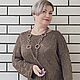 Вязаное платье  вискоза молочный шоколад длинное  Иллюзия, Платья, Нижний Новгород,  Фото №1