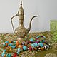 Винтаж: Латунный кумган, кувшин с носиком, восточный кувшин, винтаж, Индия, Вазы винтажные, Висбаден,  Фото №1