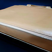 Сумки и аксессуары handmade. Livemaster - original item Bag-folder beige classic. Premium genuine facial leather. Handmade.