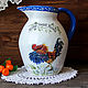 Large jug ceramic ' Summer in the country ', Pitchers, ,  Фото №1