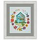 Summer house. Embroidered pattern. Cute plot for the interior, Tapestry, Chelyabinsk,  Фото №1