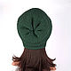 Order Beanie knitted hat for autumn Hooligan Green. Space Cat Knitting. Livemaster. . Caps Фото №3