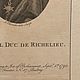 Винтаж: 1790 CARDINAL DUC DE RICHELIEU Старинная гравюра 18 век!!!. Картины винтажные. VERY GOOD DAY. Ярмарка Мастеров.  Фото №7
