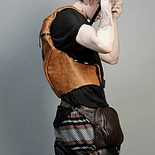 Сумки и аксессуары handmade. Livemaster - original item Crazy horse leather backpack. Handmade.