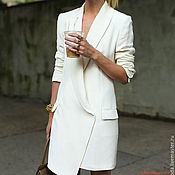 Одежда handmade. Livemaster - original item dresses: Dress jacket white. Handmade.