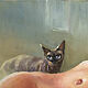 Oil painting 'Cat'. Pictures. Andrej Smolenskij. Kartiny (andreysmolensky). Интернет-магазин Ярмарка Мастеров.  Фото №2