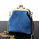 Bag with clasp: Handbag-purse made of genuine suede Blue, Clasp Bag, Bordeaux,  Фото №1