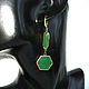 Natural Green Jade Earrings. Earrings. AfricaForever. Online shopping on My Livemaster.  Фото №2