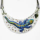 Necklace with leather 'Walking on Barcelona', Necklace, Moscow,  Фото №1