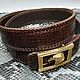Genuine crocodile leather belt, in brown color. Straps. SHOES&BAGS. Online shopping on My Livemaster.  Фото №2