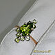 Ring 'Chrysolites-stylish droplet' gold 585, chrysolites.video. Rings. MaksimJewelryStudio. My Livemaster. Фото №4