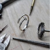 Украшения handmade. Livemaster - original item Nail ring in sterling silver. Handmade.