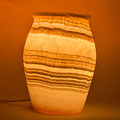 Для дома и интерьера handmade. Livemaster - original item Alabaster, Vase , Table Lamp , Night Light, Natural stone. Handmade.