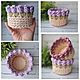 Заказать Вязаная корзинка с цветами. Подарок на 8 Марта. Knitted basket. Ярмарка Мастеров. . Корзины Фото №3