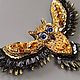 Брошь сова из бисера, брошь птица коричневая. Брошь-булавка. Nachatova Jewelry. Интернет-магазин Ярмарка Мастеров.  Фото №2