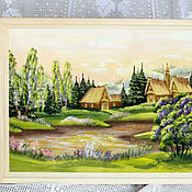 Картины и панно handmade. Livemaster - original item Painting on birch bark 