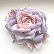 Order FABRIC FLOWERS. Chiffon rose ' Pink Lavender '. fioridellavita. Livemaster. . Brooches Фото №3