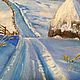 Oil Painting Winter Landscape Haystacks. Pictures. ynik07. Online shopping on My Livemaster.  Фото №2