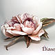 Rose brooch 'Martha'. Silk flowers, cloth flowers. Flowers. Dizani. My Livemaster. Фото №4
