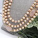 Natural Pearl author's necklace with pink quartz connectors. Necklace. naturalkavni. My Livemaster. Фото №4