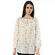 Blusa-túnica 'Hippie' de algodón blanco (art. 3621-1), Blouses, Omsk,  Фото №1