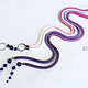 Thin belt rope made of beads with amethyst lilac pink. Belt. gershman. My Livemaster. Фото №6