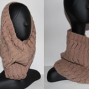 Аксессуары handmade. Livemaster - original item Knitted Snood with openwork pattern 