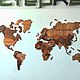  Карта мира из дерева без оргстекла, Карты мира, Челябинск,  Фото №1