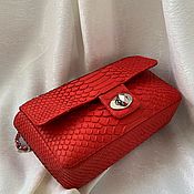 Сумки и аксессуары handmade. Livemaster - original item Red Python crossbody bag. Handmade.