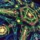 Медитативное флуоресцентное полотно "Reincarnation 2.0". Элементы интерьера. Fractalika. Ярмарка Мастеров.  Фото №10