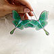 Emerald Green Luna Moth Butterfly Earrings. Earrings. Butterfly Story. Online shopping on My Livemaster.  Фото №2
