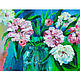 Oil painting of peonies interior Gift to a woman, Pictures, Samara,  Фото №1
