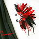 Los puños de plumas son pequeños. Cuff Earrings. Feather earrings Magic Temptation ©. Ярмарка Мастеров.  Фото №4