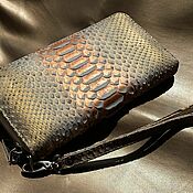 Bag leather bag made of python leather