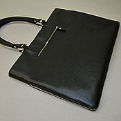 Сумки и аксессуары handmade. Livemaster - original item Folder bag black natural floater. Lingonberry satin lining. Handmade.