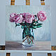 Order Painting 'Still life with pink peonies' oil on canvas 40h40 cm. vestnikova. Livemaster. . Pictures Фото №3