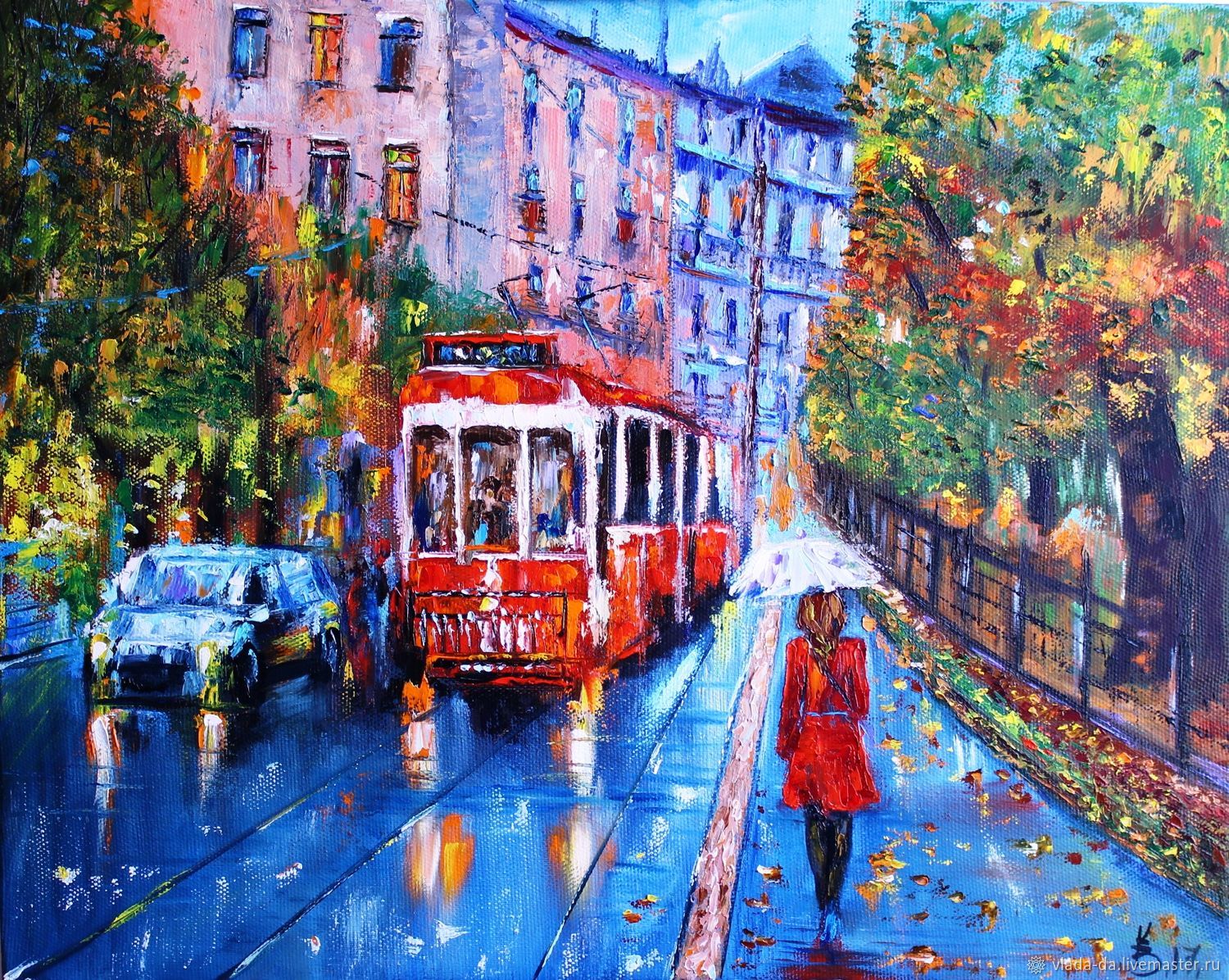 Oil painting of the St. Petersburg tram, Pictures, Moscow,  Фото №1