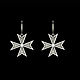 Серебряные серьги "Maltese cross". Серьги-продевки. Yeti-Jeweler. Интернет-магазин Ярмарка Мастеров.  Фото №2