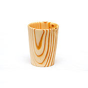 Посуда handmade. Livemaster - original item Wooden glass made of fir wood. 10,7 cm. C20. Handmade.