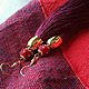 Длинные серьги-кисти позолоченные "Бордо", Tassel earrings, St. Petersburg,  Фото №1