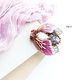 Moth brooch in shades of pink; 9h9 cm. Brooches. Elysever jewelry. My Livemaster. Фото №6