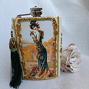 Сувениры и подарки handmade. Livemaster - original item Gift flasks: Ladies ` gift flask with decor. Handmade.