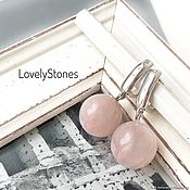 Украшения handmade. Livemaster - original item Earrings pink quartz English castle - classic earrings with stones. Handmade.