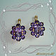 Earrings 'Chamomile (oval)' gold 585 with natural amethysts. Earrings. MaksimJewelryStudio. My Livemaster. Фото №6